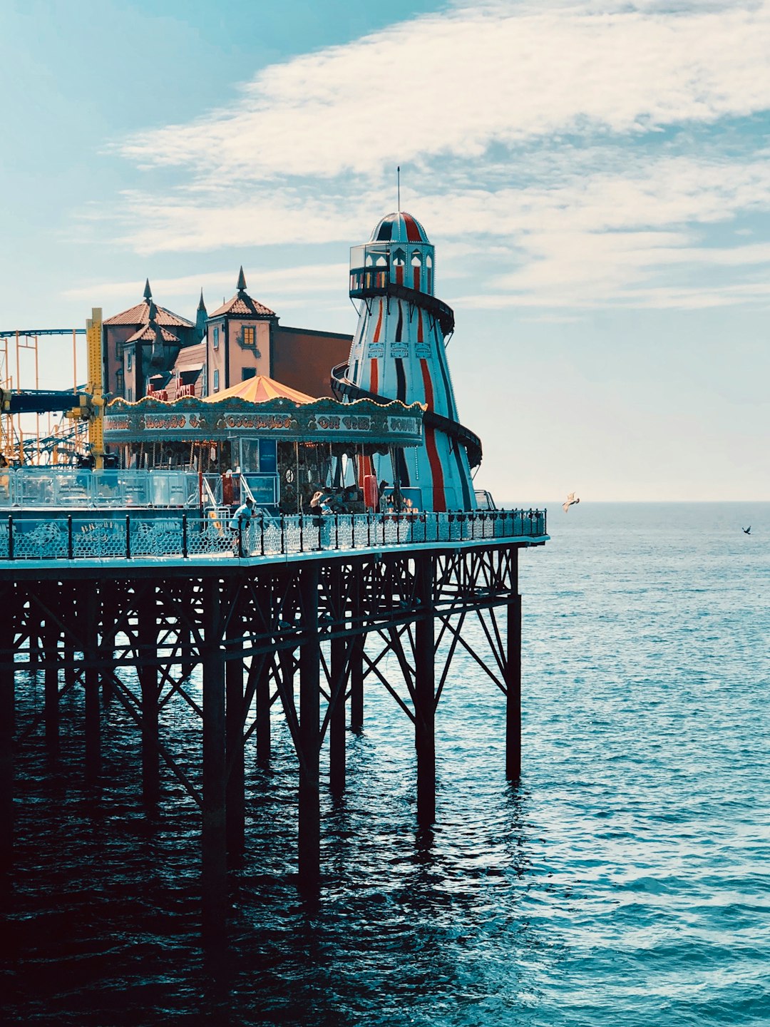 Brighton pier, English channel